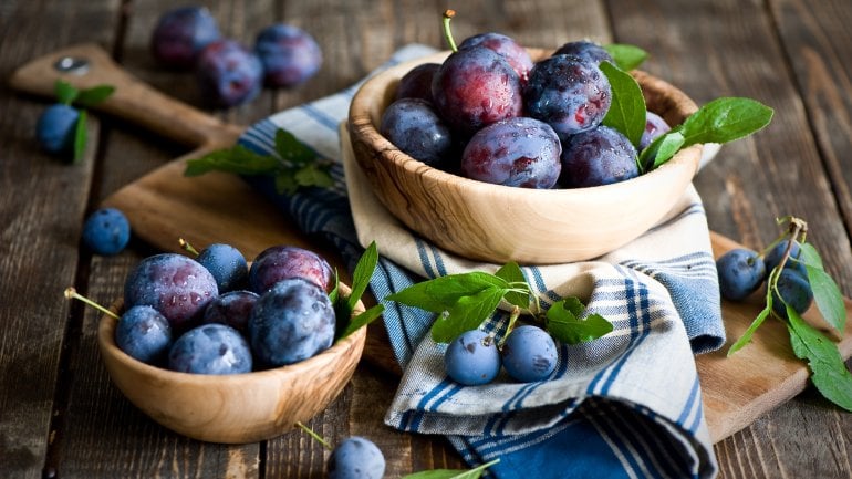 Obst mit wenig Fruchtzucker: Zwetschgen