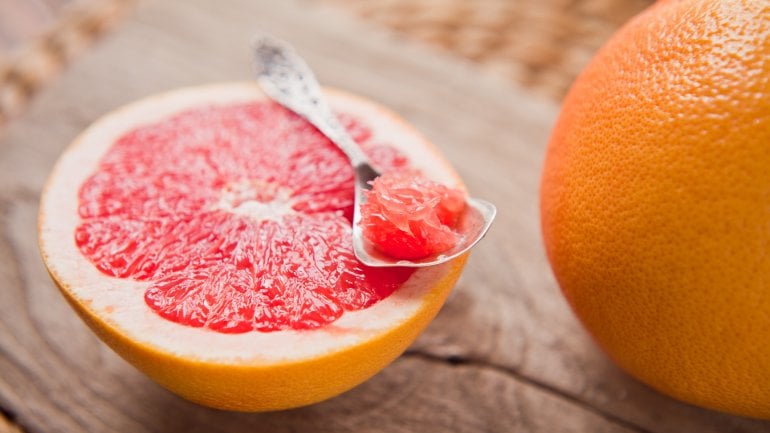 Obst mit wenig Fruchtzucker: Grapefruit