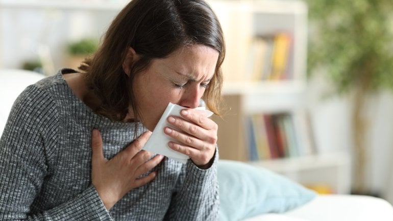 Bronchitis: Produktiver Husten ist ein Symptom