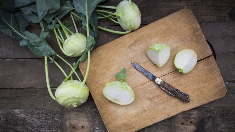 Gemüse mit viel Magnesium: Kohlrabi