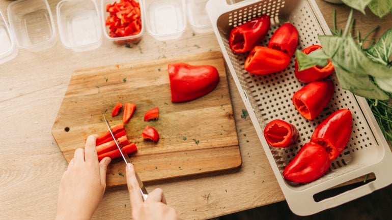 Rote Paprika ist ein Lebensmittel mit Vitamin A